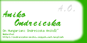 aniko ondreicska business card